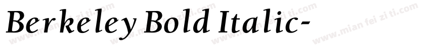 Berkeley Bold Italic字体转换